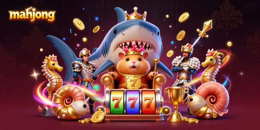 Engage with mahjong in a vibrant 3D slot scene featuring a hamster king and dynamic game elements.