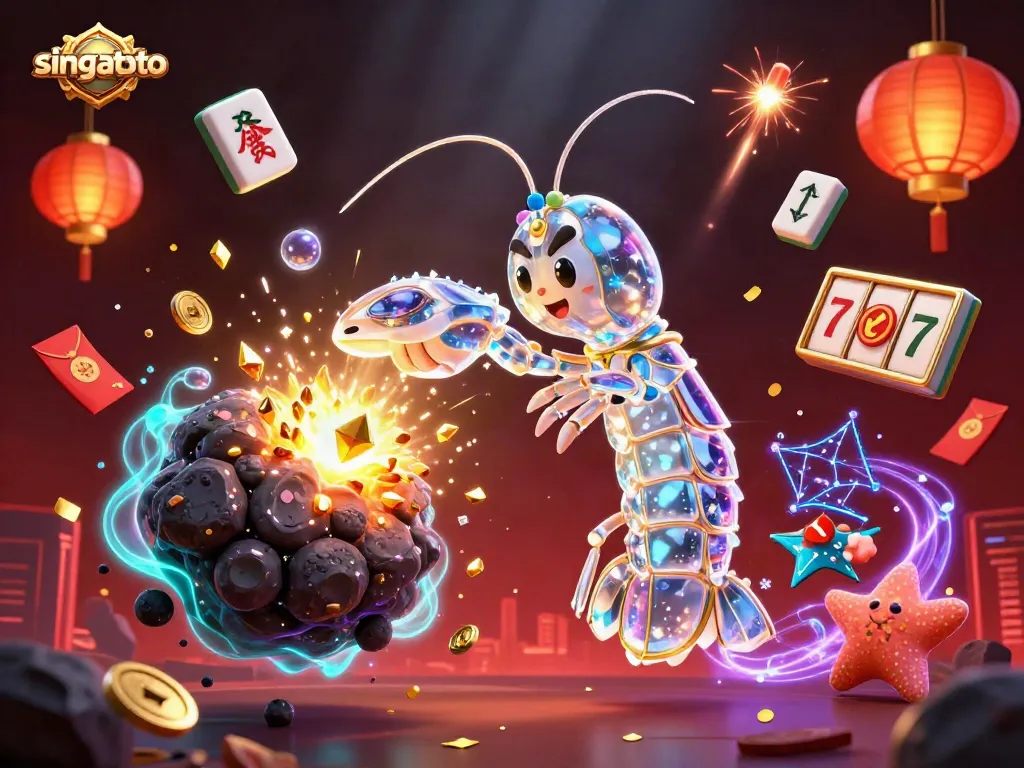 Experience singatoto's vibrant casino scene packed with action and colorful elements from cartoon illustration.