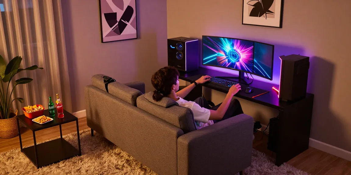 Smart Gaming Sofa enhancing comfort and style in a modern gaming setup.