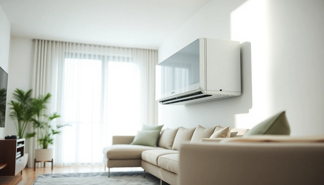 Showcasing a Daikin mini split ac unit in a modern home environment highlighting sleek design.