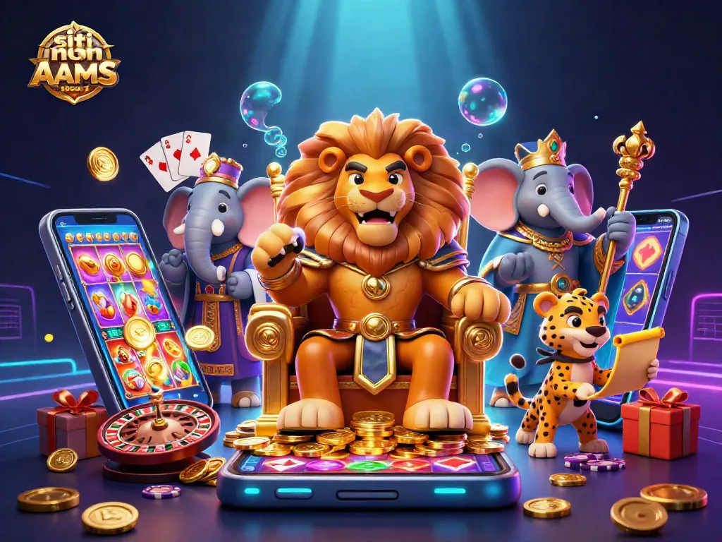 Gioca ai giochi nei siti non AAMS sicuri con l'eroe leone e accessori di casinò che si animano.