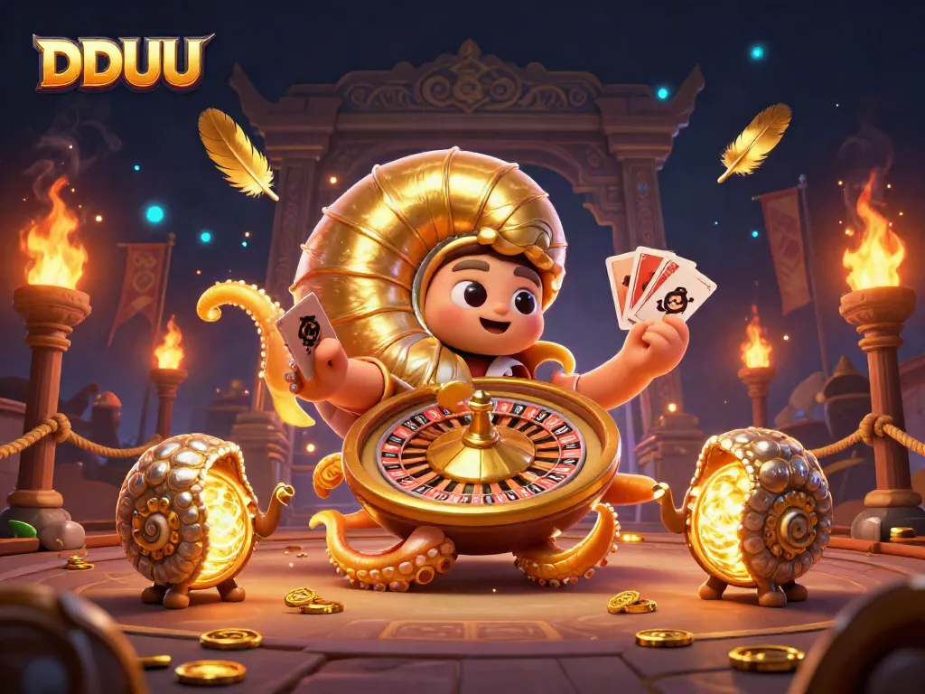 Engage in thrilling casino action with DDUU's stunning ancient nautilus roulette scene.