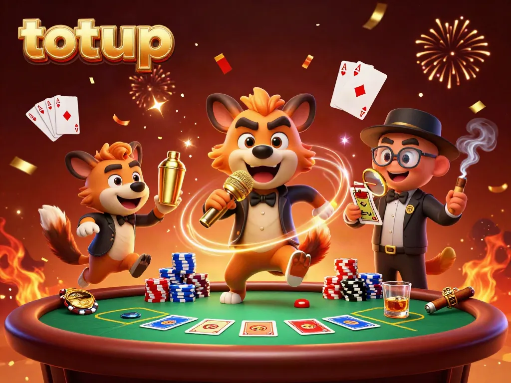 Experience the thrilling ambiance of totoup's vibrant casino scene with hyenas in action.
