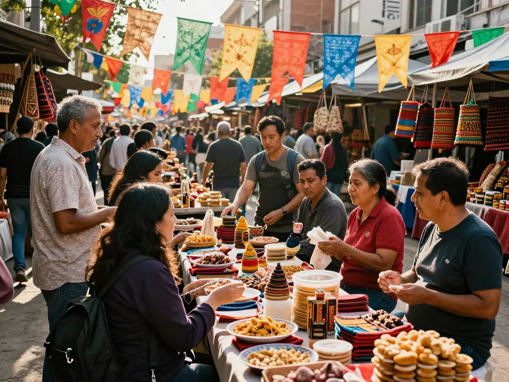 Explore rokok88 local artisan market with diverse vendors showcasing crafts and food.