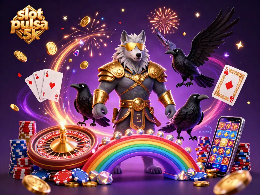 Engage with exhilarating slot pulsa 5k gameplay showcased in an enchanting casino scene filled with Odin and mythical elements.