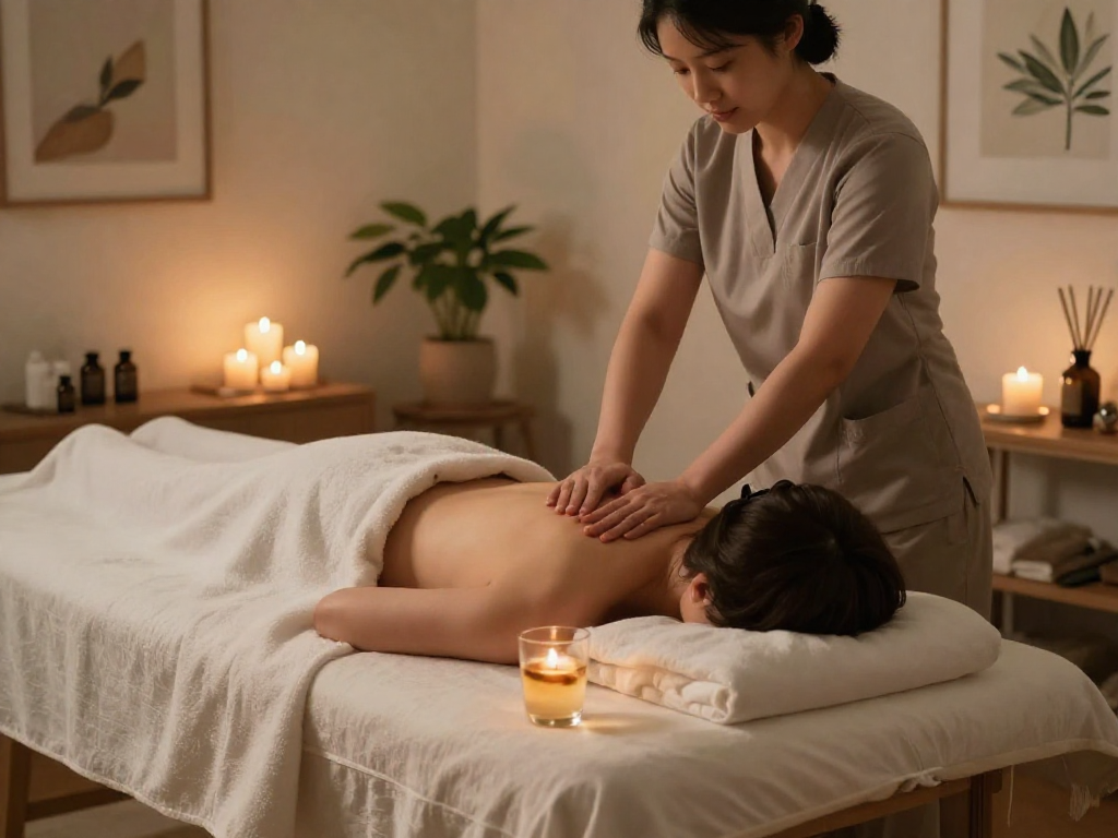 Experience soothing 인천출장안마 massage in a tranquil home setting for relaxation.