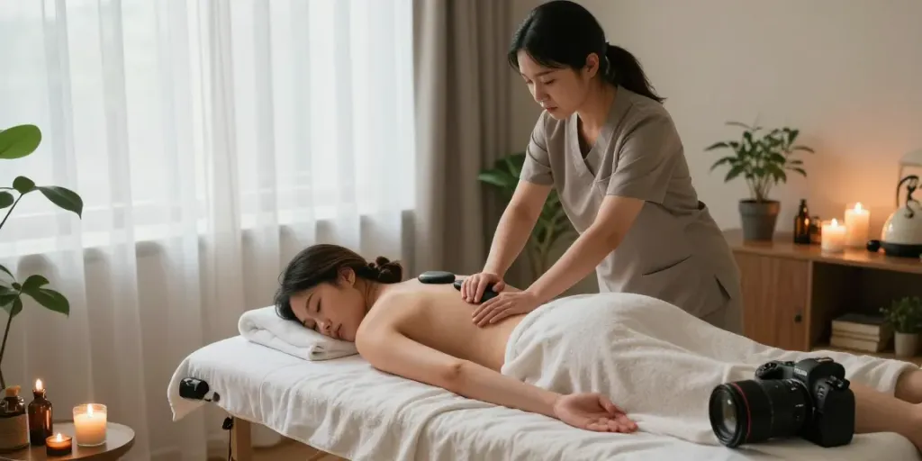 Experience soothing 구리출장안마 massage therapy in a serene wellness setting.