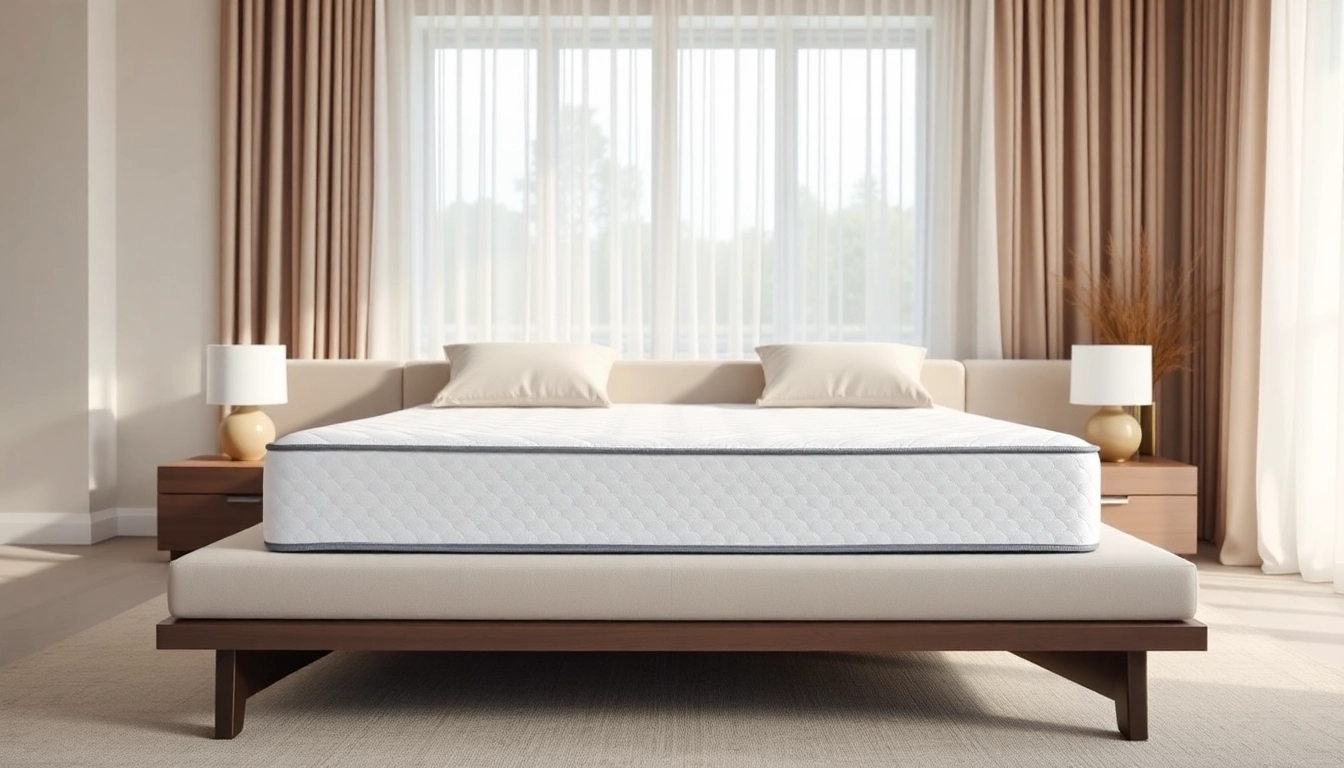 Experience the comfort of a memory foam 10 inch mattress creating a cozy bedroom retreat.