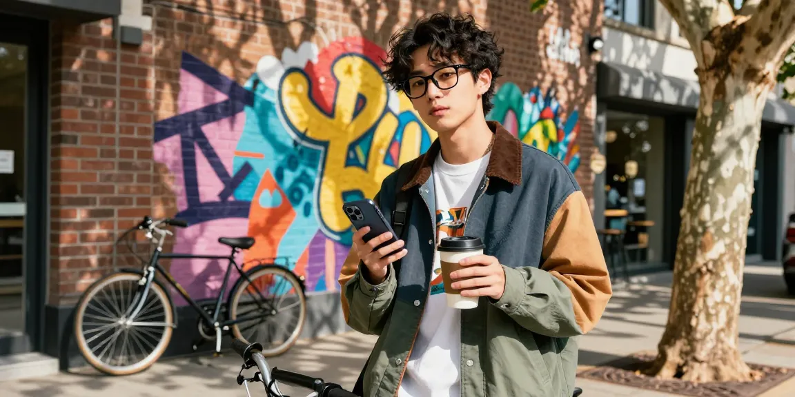 Stylish person wearing óculos de grau in an urban setting, showcasing modern fashion and lifestyle.