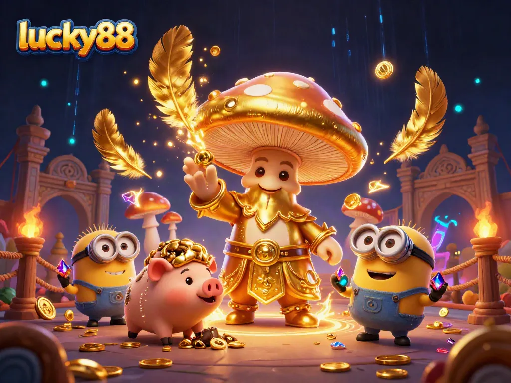 Experience thrilling moments gaming at lucky88 with gold-spouting wizard and treasure-hunting pig