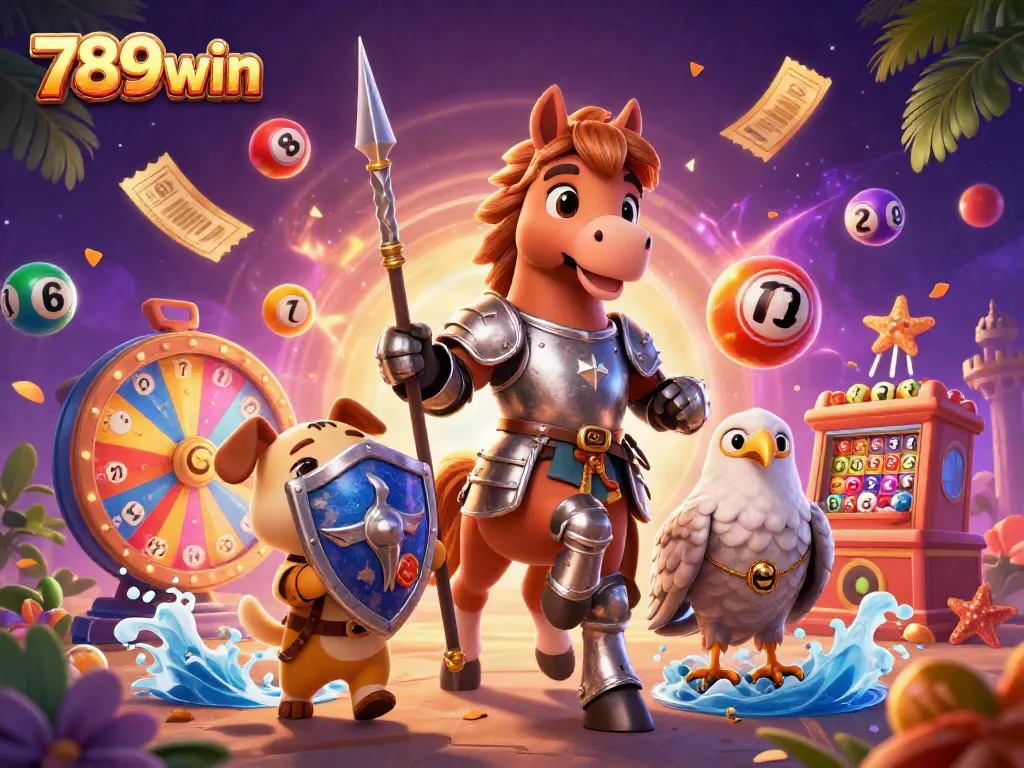 Engage with exciting bingo events and jackpots at 789win surrounded by lively lottery elements.
