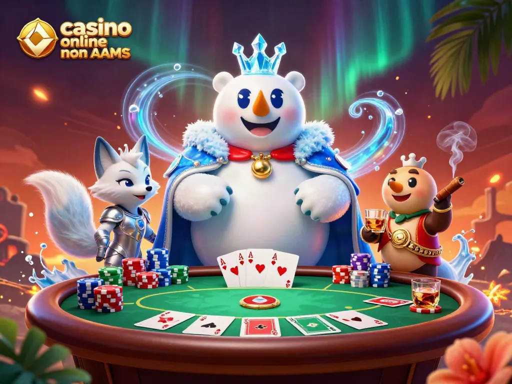 Giocare su casino online non AAMS con un orso polare regale e una volpe in armatura.