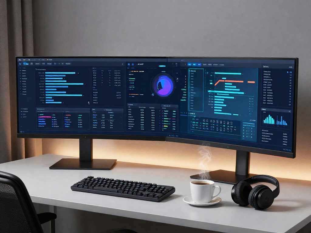 Waygrid API management in a modern workspace showcasing cloud computing and AI technology.