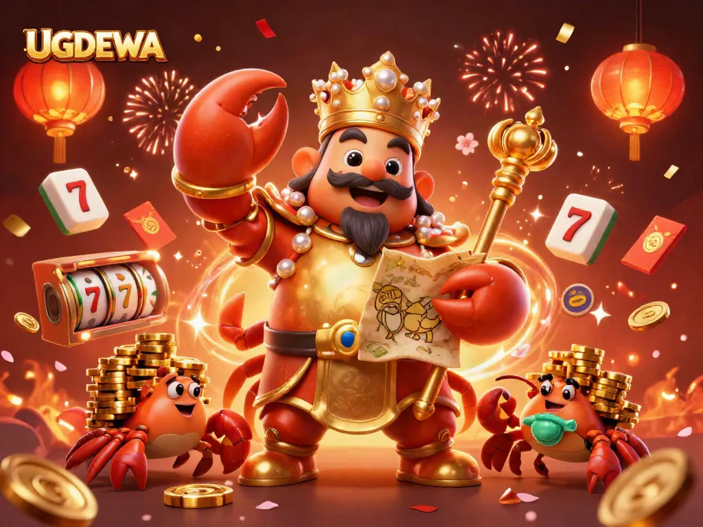 Engage with thrilling casino gameplay at UGDEWA featuring vibrant lucky charms and animated characters.
