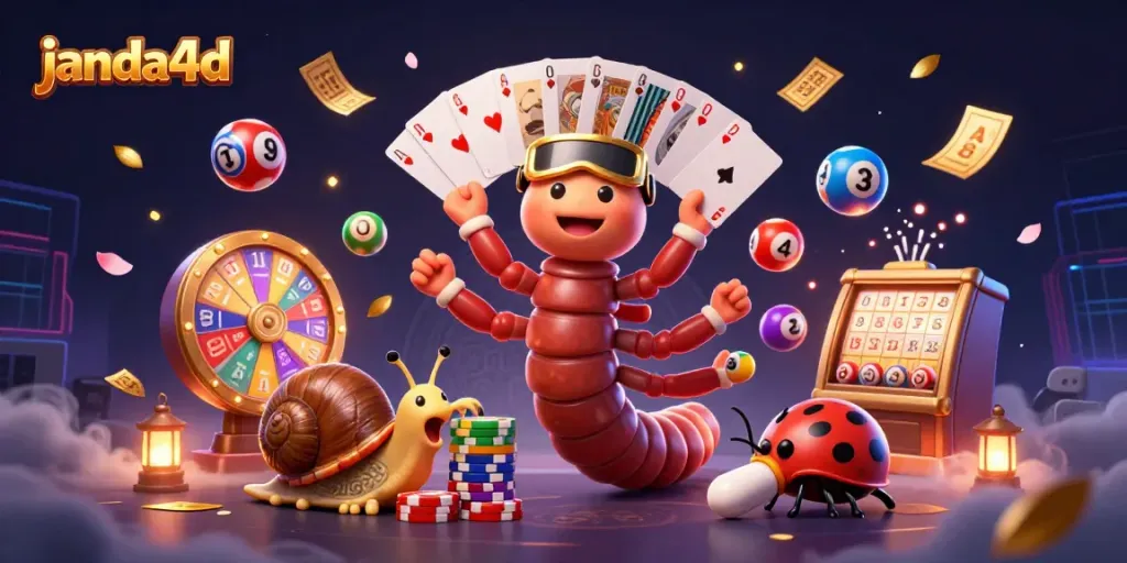 Semua pemain janda4d bersaing dengan kartu sambil dikelilingi oleh bola lotere berwarna-warni.