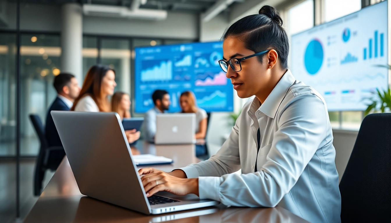 Empowered enterprise assistant in a collaborative virtual meeting showcasing modern technology.