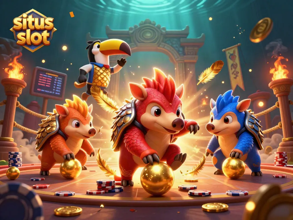 Menangkan jackpot di situs slot dengan pangolin bertarung di arena permainan