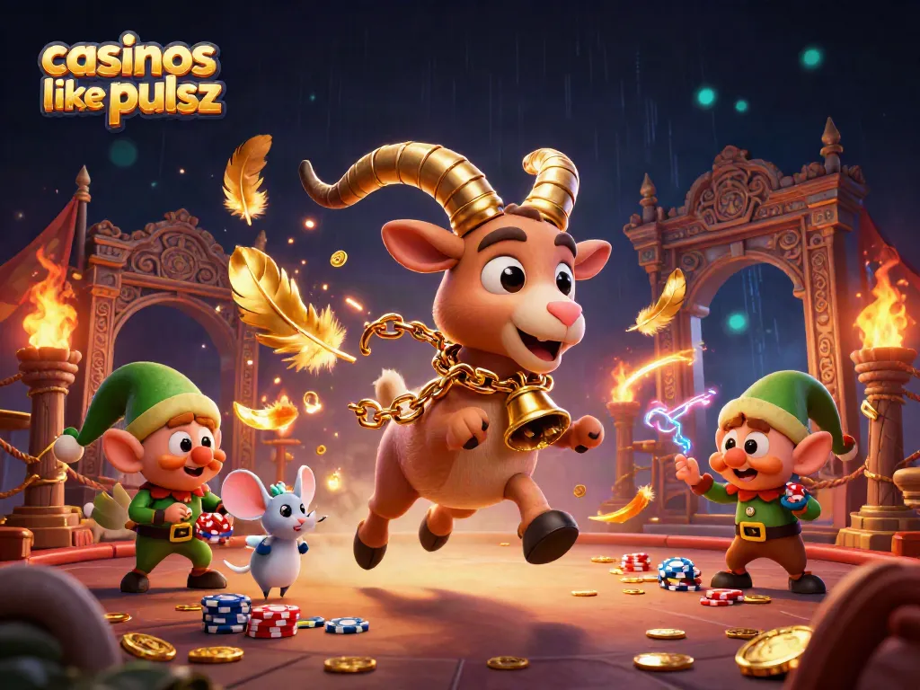 Playing games like casinos like pulsz with festive characters and casino elements.