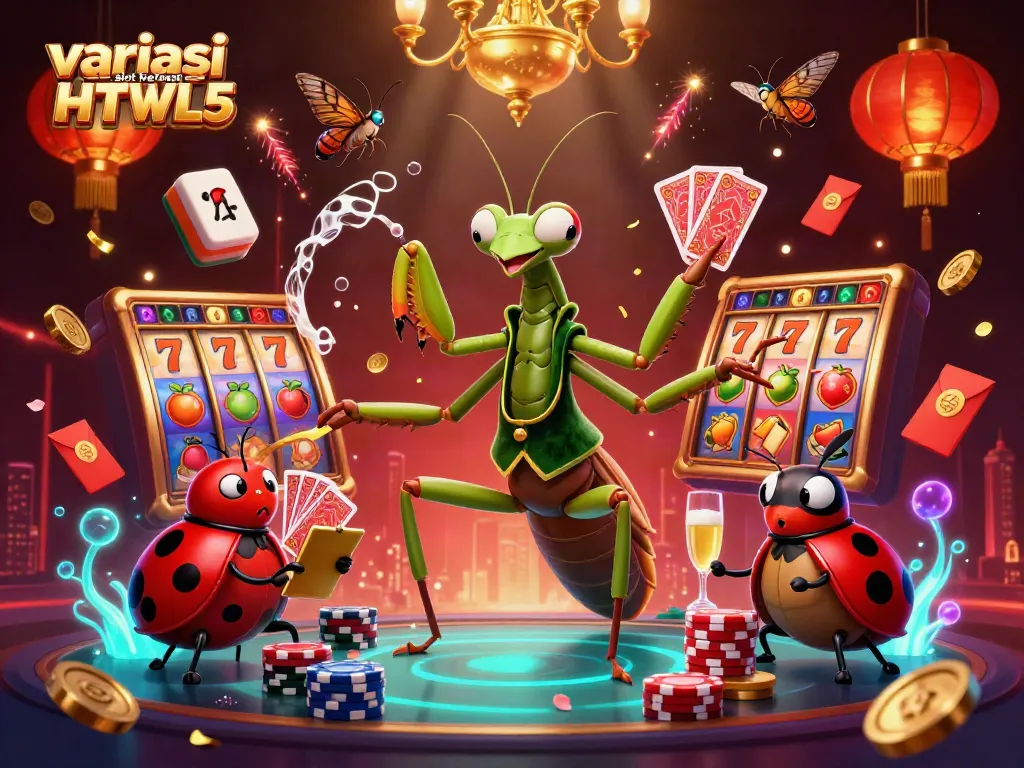 Menampilkan variasi slot berbasis HTML5 dengan simbol keberuntungan dan elemen kasino yang menarik