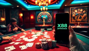 Experience the thrill of the game with xx88.pizzza poker scene featuring colorful chips and cards.