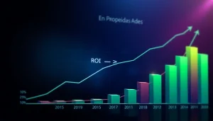 Calcula el ROI en propiedades a través de un gráfico financiero atractivo y moderno.