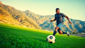 Noah Okafor demonstrating soccer skills at https://diknews.co.uk/noah-okafor/ on a vibrant green field.
