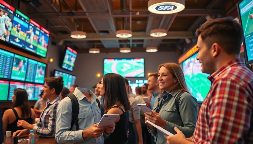 Engaging atmosphere showcasing the best sports betting sites in Mexico with diverse bettors in action.