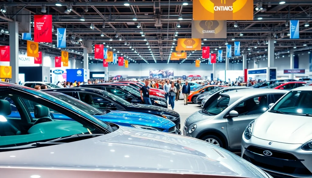 Attendees enjoying the vibrant atmosphere of the Auto Cars Show featuring modern vehicle showcases.