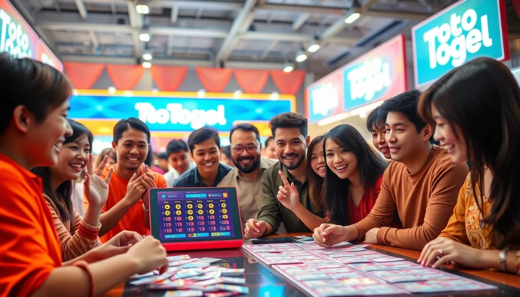 Permainan toto togel yang penuh kegembiraan dengan peserta yang antusias.