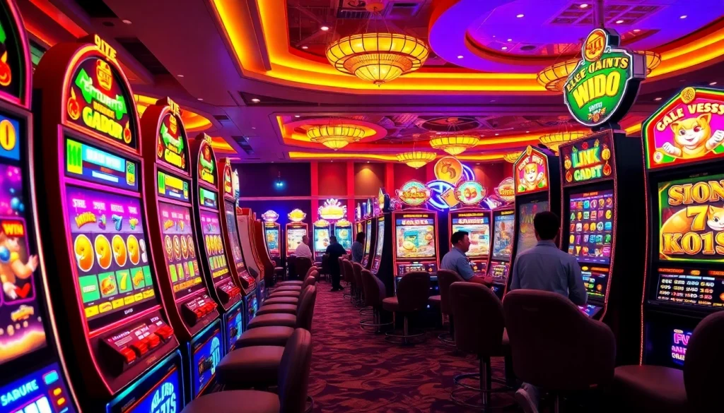 Menangkan permainan slot gacor dengan berbagai mesin slot menarik di lingkungan kasino yang cerah.