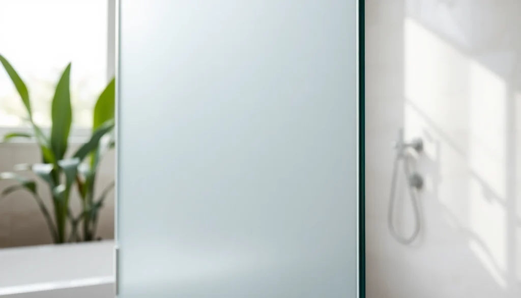 Paroi de douche moderne et design dans une salle de bain élégante et lumineuse.