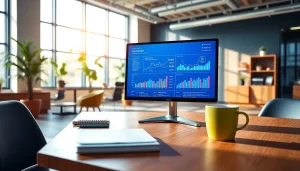 Engaging workspace featuring technology insights at https://rr88rd.com/ in a modern office setting.