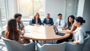 Consulting in a modern office, Gurgaon corporate law & HR advisory firm showcases diverse legal expertise.