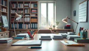 Showcasing quality products from stationery suppliers UK on an elegant office desk.