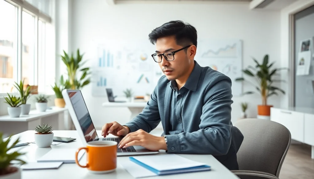 Enhance your site with professional unnatural link removal service illustrated by a focused consultant in an office.