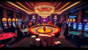 Players enjoying table games at XX88 casino with vibrant atmosphere and thrilling excitement.