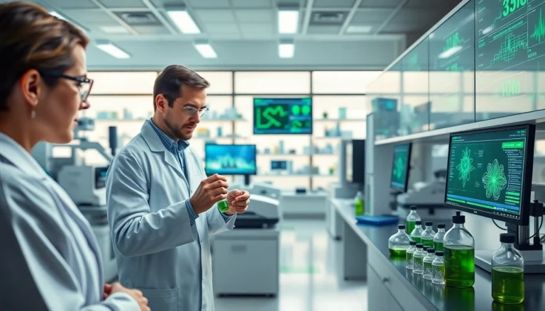 A modern cannabinoid research laboratory showcasing the analysis of win55 compounds in a professional setting.