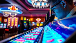 Menampilkan slot mahjong yang menarik dengan permainan dan suasana kasino yang hidup.