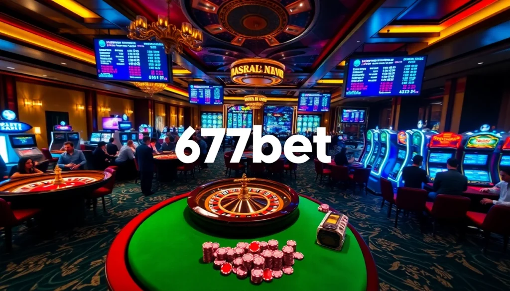 Players enjoying a thrilling gambling experience at 67bet's luxurious casino.