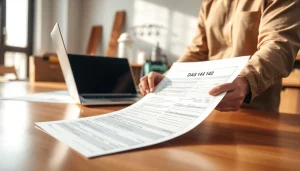 Complete the DAS 142 form in a well-lit office, emphasizing clarity and professionalism.