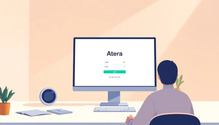 Accessing the Atera login page securely and efficiently from a clean workspace.