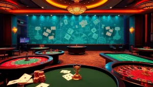 Experience the excitement of online gambling at JUN88 with vibrant casino elements.
