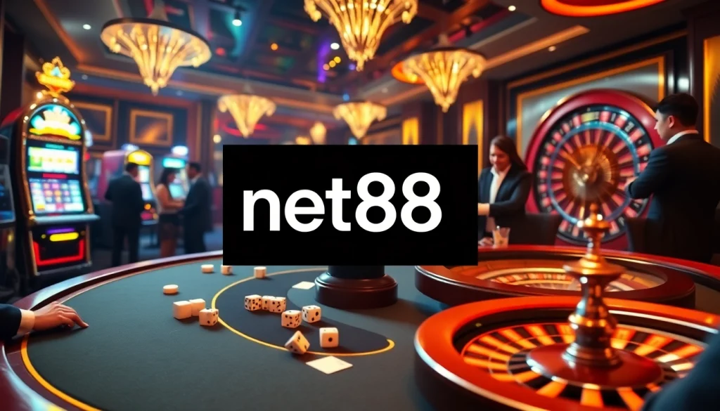 Experience the excitement of net88 with elegant casino tables and thrilling games in action.