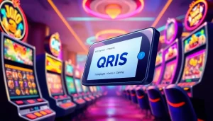 Slot deposit 1000 qris dalam lingkungan permainan slot yang menarik dan digital.