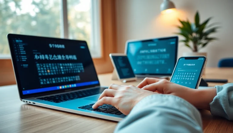 Sogou 输入法 interface in a modern workspace enhancing typing efficiency across devices