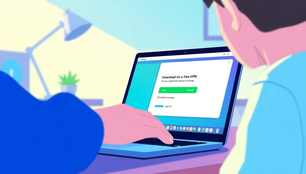 Download free VPN with ease on Windows, showcasing a simple installation process.