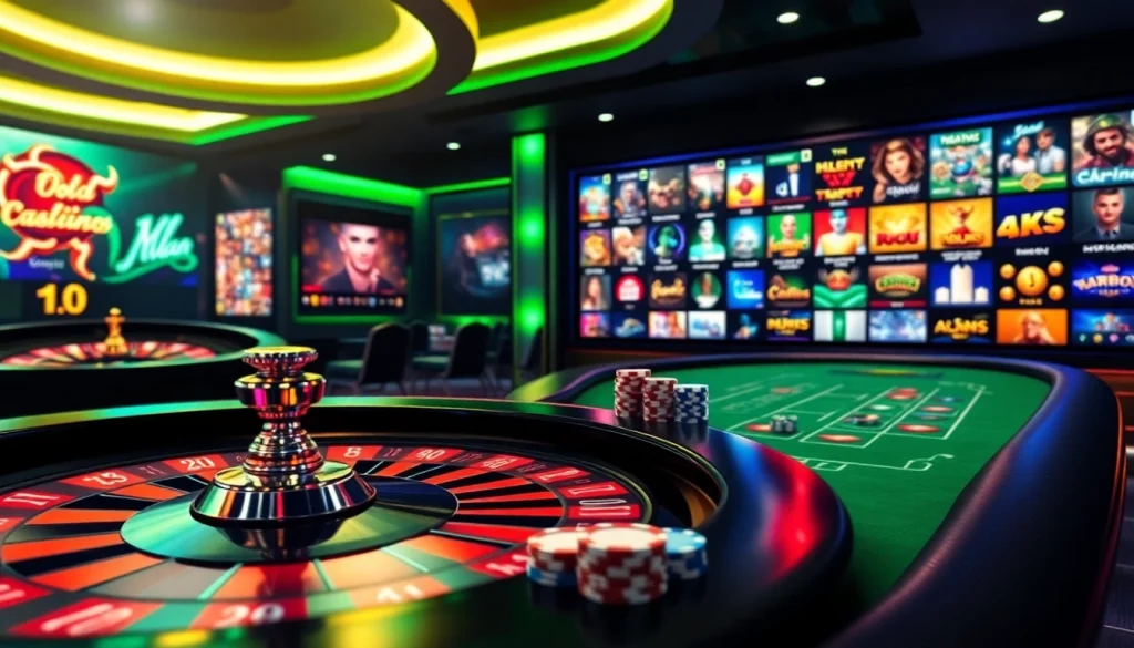 Engaging visual of the best online casinos Canada showcasing sleek gaming interfaces and exciting casino elements.