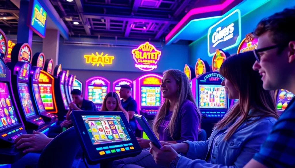 Exciting Kode4d online gaming scene featuring diverse players engaged in thrilling slot games.