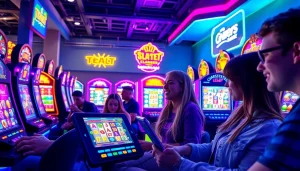 Exciting Kode4d online gaming scene featuring diverse players engaged in thrilling slot games.