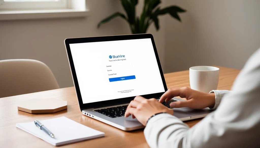Access the BlueVine login page safely and securely from your device.